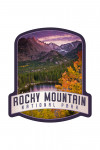 Rocky Mountain National Park, Colorado - Purple Sunset & Lake - Alt Contour - Lantern Press Photography