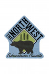 The Northwest - Adventure Awaits Bear - Contour - Lantern Press Artwork