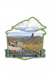 Blue Ridge Parkway, Virginia - Hiker & Autumn View - Contour - Lantern Press Artwork
