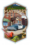 Mayberry, North Carolina - Montage Scenes - Contour - Lantern Press Artwork