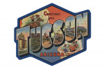 Tucson, Arizona - Large Letter Scenes - Contour - Lantern Press Artwork
