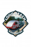 Long Beach, Washington - Retro Camper Cruise - Contour - Lantern Press Artwork