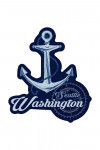 Seattle, Washington - Anchor - Coastal Icon - Contour - Lantern Press Artwork