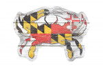Maryland - Rustic State Flag - Crab - Contour