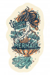 Not being a Mermaid - Tattoo Design - Lantern Press Artwork