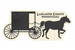 Lancaster Horse and Buggy Outline - Contour - Lantern Press Artwork