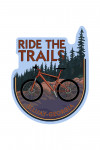 Ellijay, Georgia - Ride the Trails - Mountain Bike Scene - Contour - Lantern Press Artwork