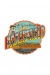 Bakersfield, California - Greetings - Vintage Halftone - Contour - Artwork