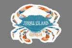 Jekyll Island, Georgia - Blue Crab - Watercolor - Contour - Lantern Press Artwork