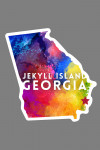 Jekyll Island, Georgia - State Abstract - Contour - Lantern Press Artwork