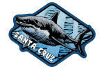 Santa Cruz, California - Great White Shark - Scratchboard - Contour - Lantern Press Artwork