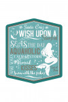 Santa Cruz, California - Mermaid Typography - Contour - Lantern Press Artwork