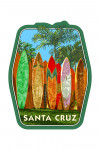 Santa Cruz, California - Surfboard Fence - Contour - Lantern Press Artwork