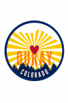 Ouray, Colorado - Heart & Butte Mountain - Contour - Lantern Press Artwork