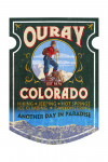 Ouray, Colorado - Vintage Sign - Contour - Lantern Press Artwork