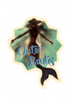 Outer Banks, North Carolina - Mermaid Underwater - Contour - Lantern Press Artwork