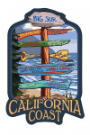 Big Sur, California - California Coast - Destination Signpost - Contour - Lantern Press Artwork