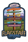 Flagstaff, Arizona - Destination Signpost - Contour