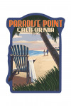 Paradise Point, California - Adirondack Chair on the Beach - Contour - Lantern Press Artwork