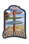 San Diego, California - Destination Sign - Contour - Lantern Press Artwork