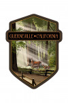 Guerneville, California - Deer & Fawns - Contour -  Lantern Press Artwork