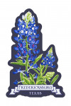 Fredericksburg, Texas - Letterpress - Bluebonnet - Contour