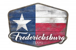 Fredericksburg, Texas - Rustic Texas State Flag - Contour - Lantern Press Artwork