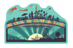 Ocean City, Maryland - Boardwalk Sign - Contour - Lantern Press Artwork