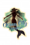 Ocean City, Maryland - Mermaid Underwater - Contour