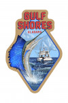 Gulf Shores, Alabama - Sailfish Scene - Contour - Lantern Press Artwork