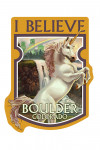 Boulder, Colorado - Unicorn Scene - Contour - Lantern Press Artwork