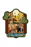 Colorado - Forest Animals - Geometric - Contour - Lantern Press Artwork