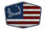 Cape Cod, Massachusetts - Rustic Flag - Contour - Lantern Press Artwork