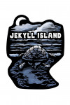 Jekyll Island - Sea Turtle on Beach - Scratchboard - Contour - Lantern Press Artwork