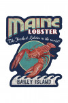 Bailey Island, Maine - Lobster Vintage Sign - Contour - Lantern Press Artwork