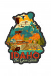 Idaho - Gem State - Geometric - Contour