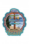 Rockaway Beach, Oregon - Destination Signpost - Contour - Lantern Press Artwork