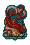 Rockaway Beach, Oregon - Mosaic Octopus - Contour - Lantern Press Artwork