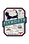 Plymouth, Massachusetts -Typography & Icons - Contour - Lantern Press Artwork