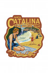 Catalina Island, California - Avalon Bay Scene - Contour - Lantern Press Artwork