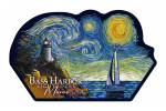 Maine - Starry Night - Bass Harbor Lighthouse - Contour