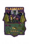 Flagstaff, Arizona - Desert at Night - Geometric - Contour - Lantern Press Artwork