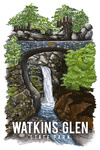 Watkins Glen State Park, New York - Central Cascade - Illustration