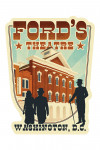 Washington, DC - Ford's Theatre - Lithograph - Contour - Lantern Press Artwork