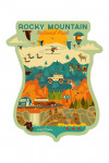 Rocky Mountain National Park - Geometric National Park Series - Contour - Lantern Press Artwork
