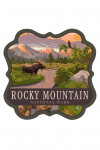 Rocky Mountain National Park - Moose & Meadow - Contour - Lantern Press Artwork
