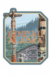 Juneau, Alaska - Alaska Totem Poles - Contour - Lantern Press Artwork