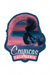 Cayucos, California - Mermaid Silhouette - Hairflip at Dusk - Contour - Lantern Press Artwork