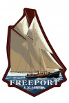 Freeport, Maine - Bluenose II - Contour - Lantern Press Artwork