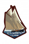 Camden, Maine - Bluenose II - Contour - Lantern Press Artwork